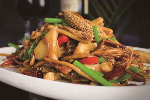 茶樹(shù)菇爆牛肚